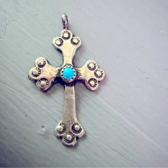 Sterling Silver Cross Pendant For Necklace - Picture 1 of 5